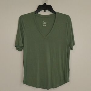 911 a new day sage green v-neck t-shirt
